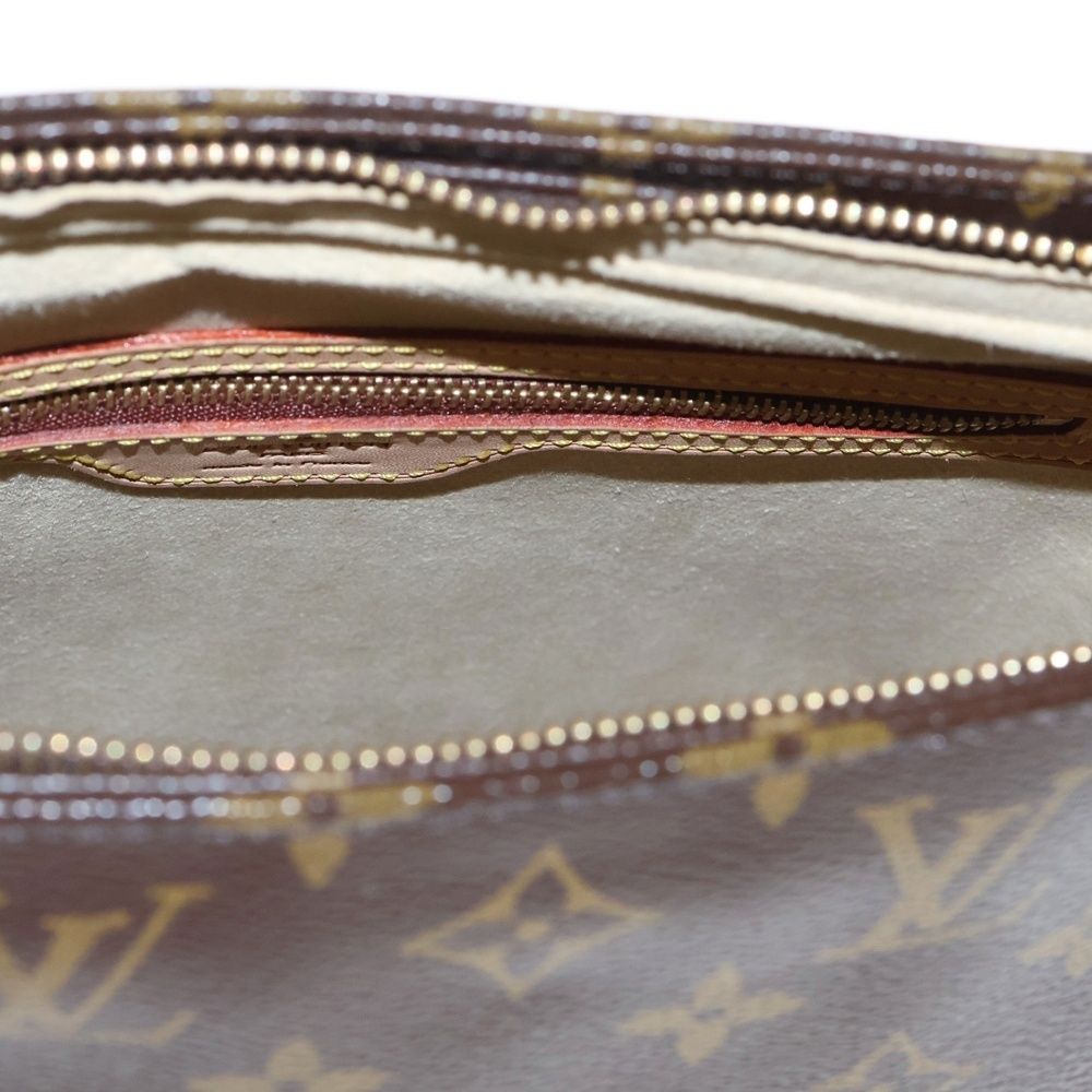 Louis Vuitton Monogram Looping GM Handbag Tote Bag Brown Leather ×pvc M51145