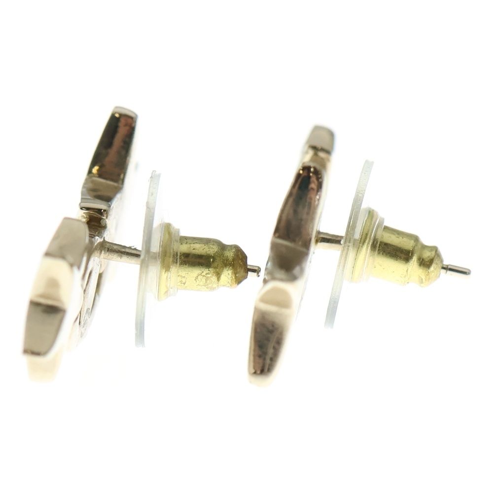 Chanel Coco Mark Star Rhinestone Earrings GP Ab9819 Gold