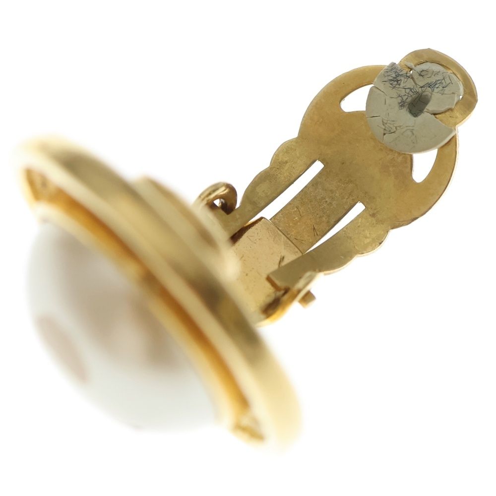 Chanel Cocomark Fake Pearl Earring 95p Gold