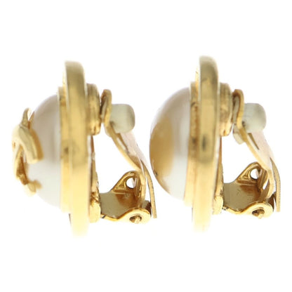 Chanel Cocomark Fake Pearl Earring 95p Gold