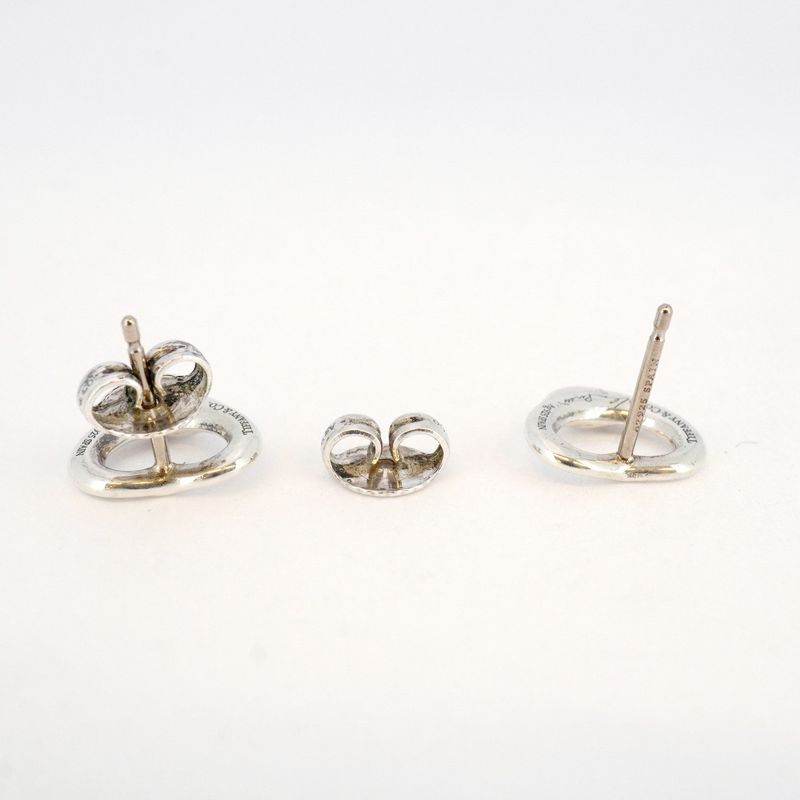 Tiffany & Co Earrings Open Heart 925 Silver Ladies