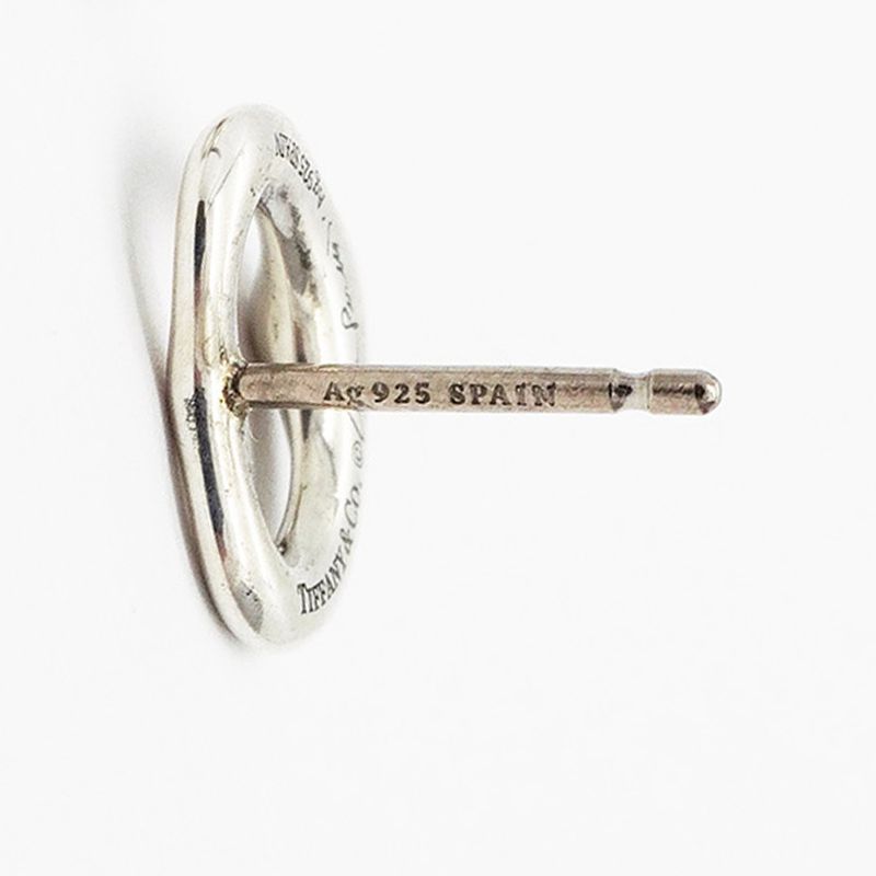 Tiffany & Co Earrings Open Heart 925 Silver Ladies