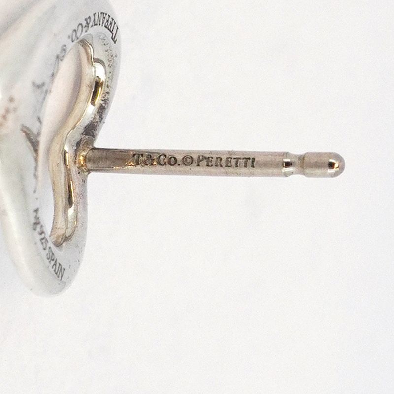 Tiffany & Co Earrings Open Heart 925 Silver Ladies