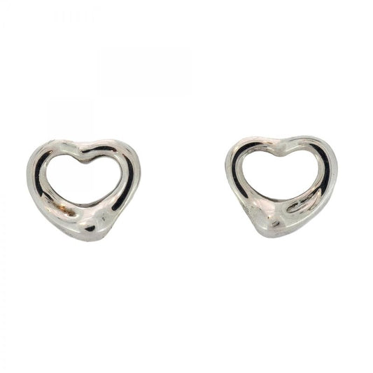 Tiffany & Co Earrings Open Heart 925 Silver Ladies