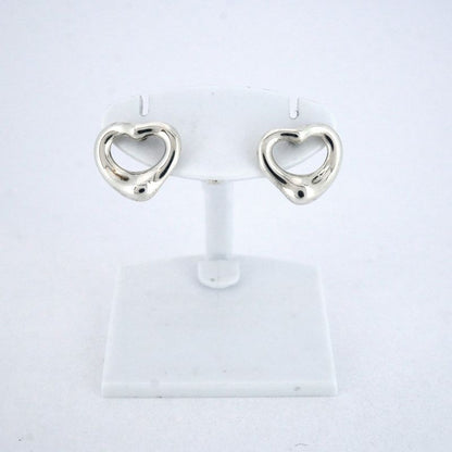 Tiffany & Co Earrings Open Heart 925 Silver Ladies