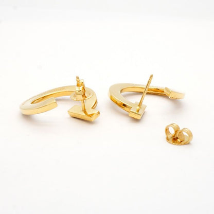 Tiffany & Co Earrings T One Open Hoop Pavé 18k Yellow Gold Yellow Gold Diamond