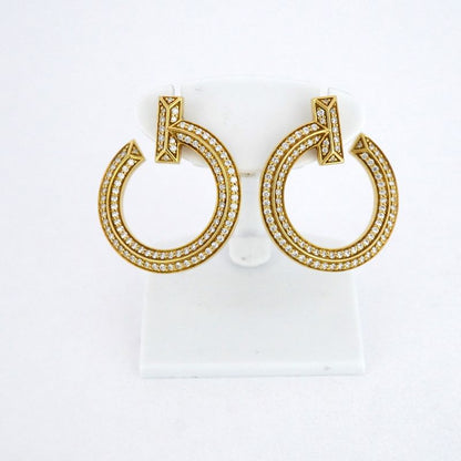 Tiffany & Co Earrings T One Open Hoop Pavé 18k Yellow Gold Yellow Gold Diamond