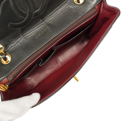 Chanel Shoulder Bag Matelasse Lambskin Black Bordeaux Gold Hardware Women