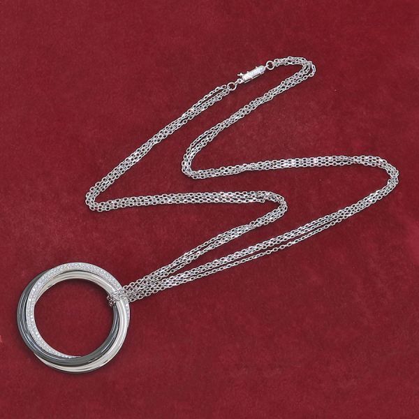 Cartier Trinity Diamond Necklace Ceramic