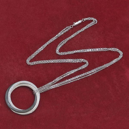 Cartier Trinity Diamond Necklace Ceramic