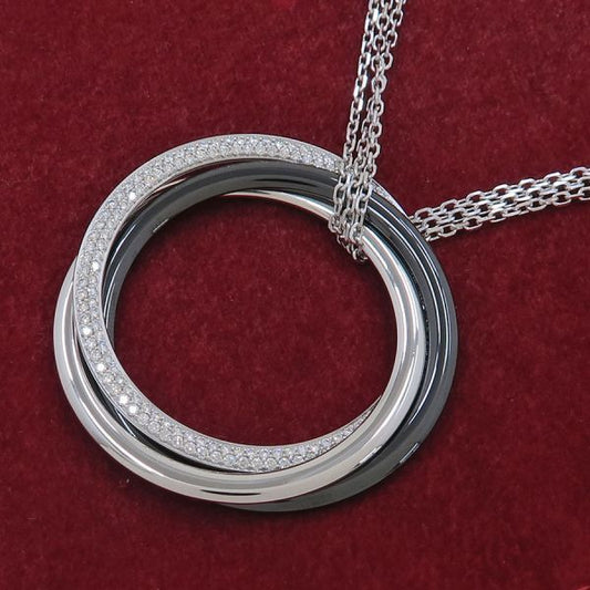 Cartier Trinity Diamond Necklace Ceramic