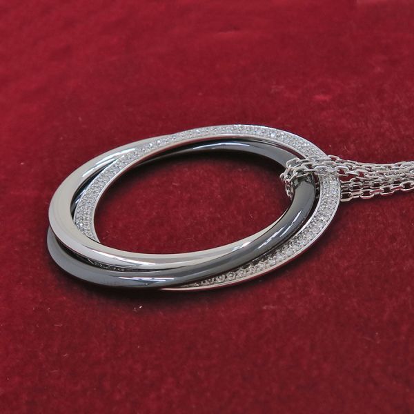 Cartier Trinity Diamond Necklace Ceramic