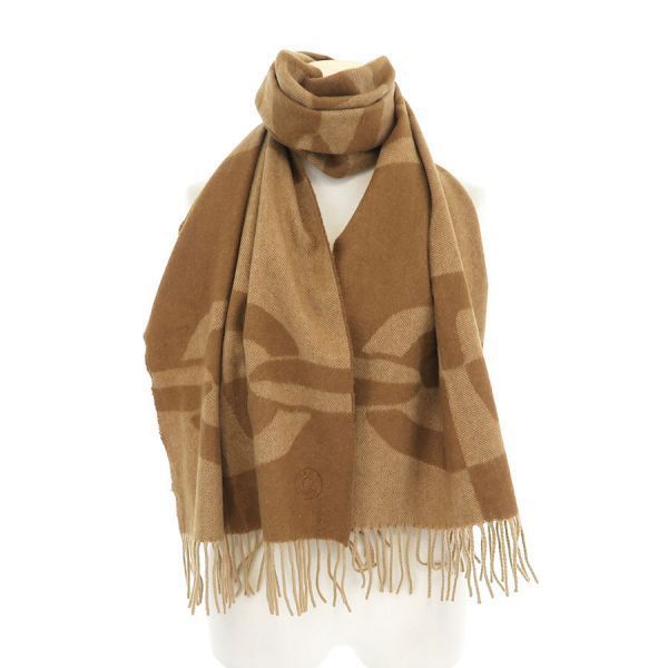 Hermes Avalon III Brown Wool Scarf