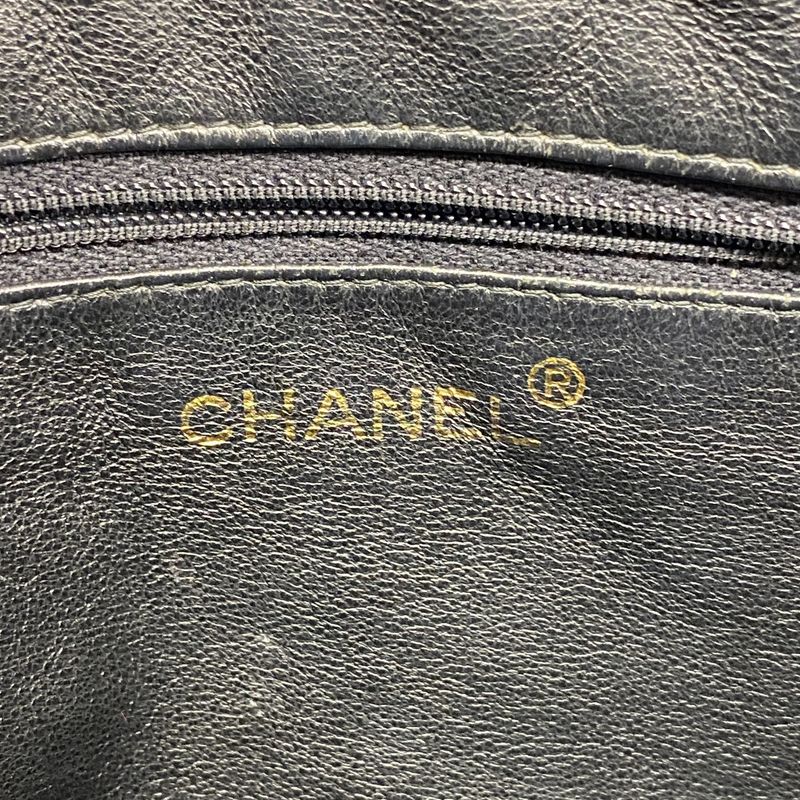 Chanel Shoulder Bag Matelasse Lambskin Black Gold Hardware Women