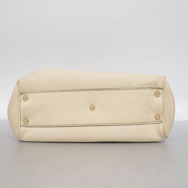 Gucci Handbag GG Canvas Bamboo 308360 Canvas Brown Ivory Gold Hardware 2way Bag