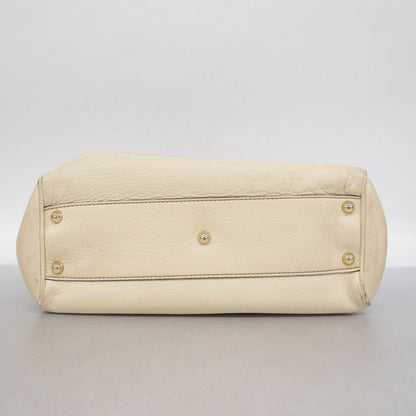 Gucci Handbag GG Canvas Bamboo 308360 Canvas Brown Ivory Gold Hardware 2way Bag