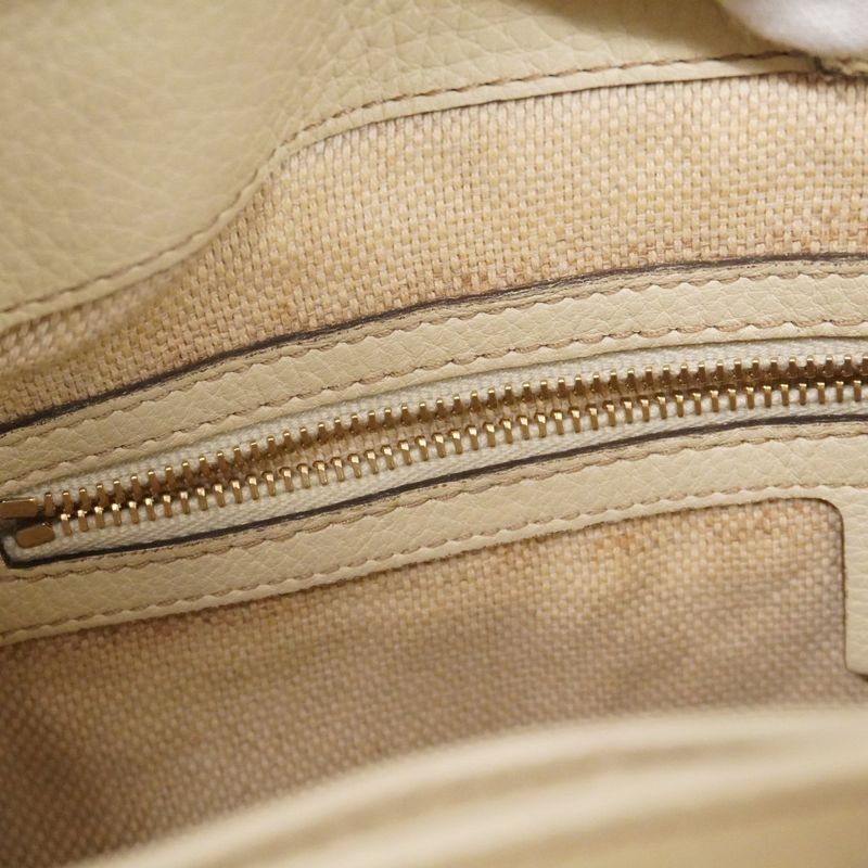 Gucci Handbag GG Canvas Bamboo 308360 Canvas Brown Ivory Gold Hardware 2way Bag