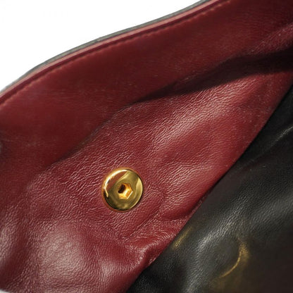 Chanel Shoulder Bag Matelasse Lambskin Black Gold Hardware Women
