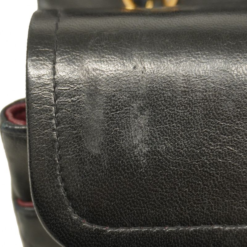 Chanel Shoulder Bag Matelasse Lambskin Black Gold Hardware Women