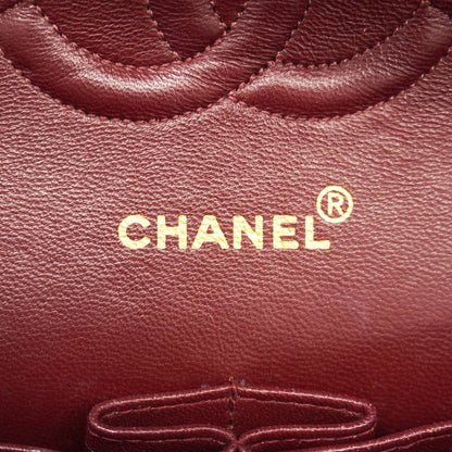 Chanel Shoulder Bag Matelasse Lambskin Black Gold Hardware Women