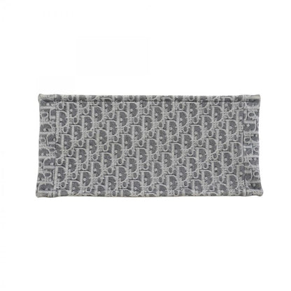 Christian Dior Tote Bag Oblique Book Tote Denim Gray Women's