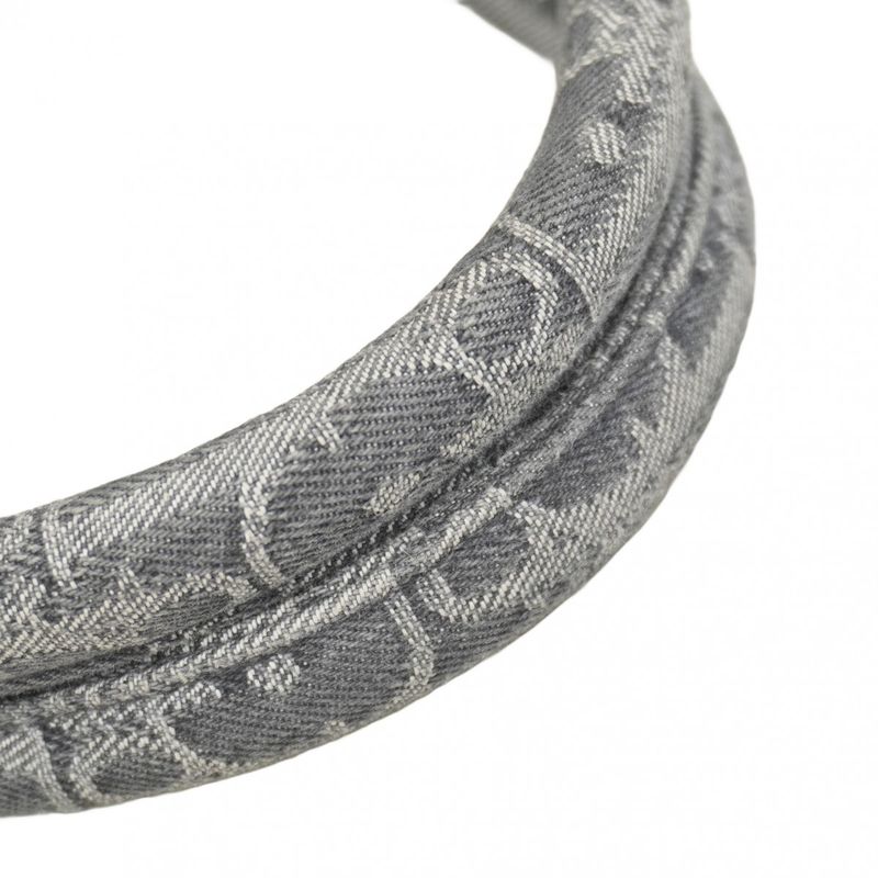 Christian Dior Tote Bag Oblique Book Tote Denim Gray Women's