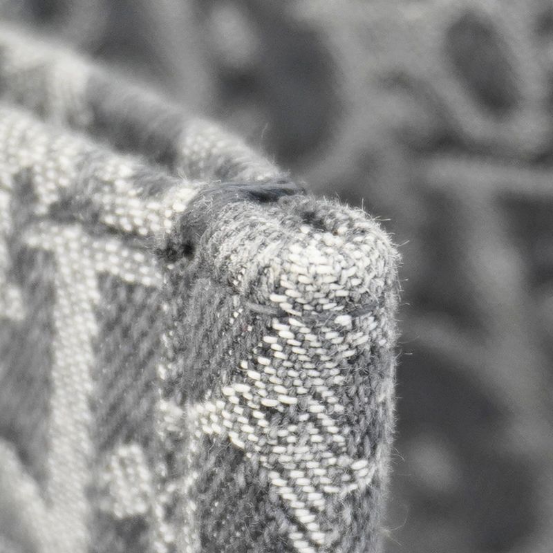 Christian Dior Tote Bag Oblique Book Tote Denim Gray Women's