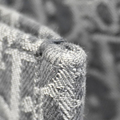 Christian Dior Tote Bag Oblique Book Tote Denim Gray Women's