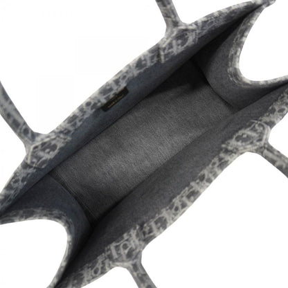 Christian Dior Tote Bag Oblique Book Tote Denim Gray Women's