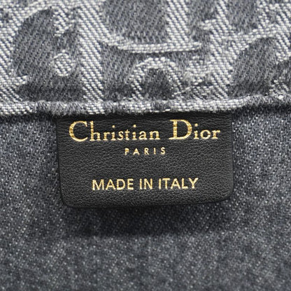 Christian Dior Tote Bag Oblique Book Tote Denim Gray Women's