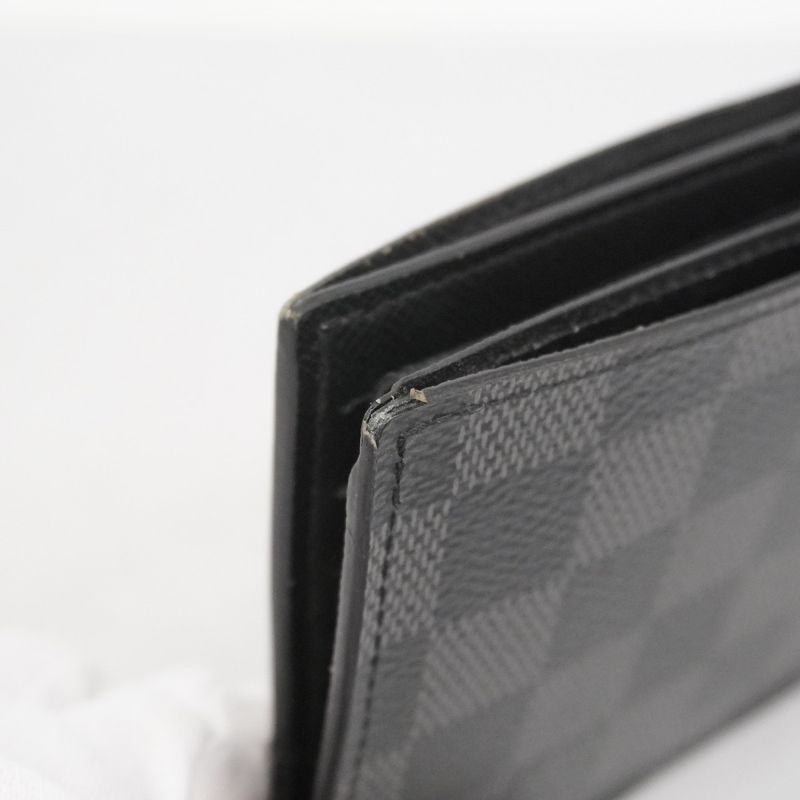 Louis Vuitton Wallet Damier Graphite Portefeuille Marco Nm N63336 Black Men's