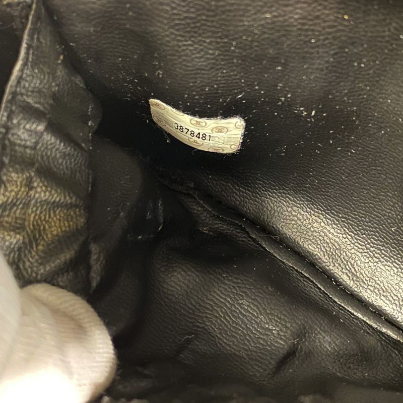 Chanel Vanity Bag Caviar Skin Black Gold Hardware Women