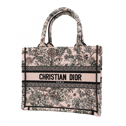 Christian Dior Tote Bag Book Tote Canvas Pink Black Cles Deuce