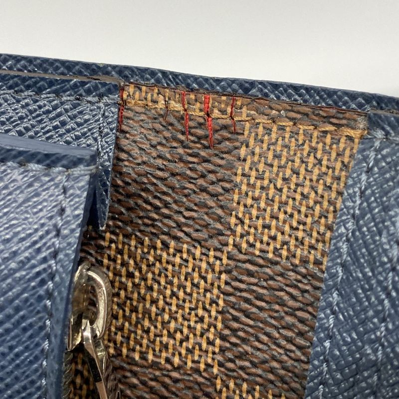Louis Vuitton Long Wallet Damier Old Shape Portefeuille Brazza N63153 Navy