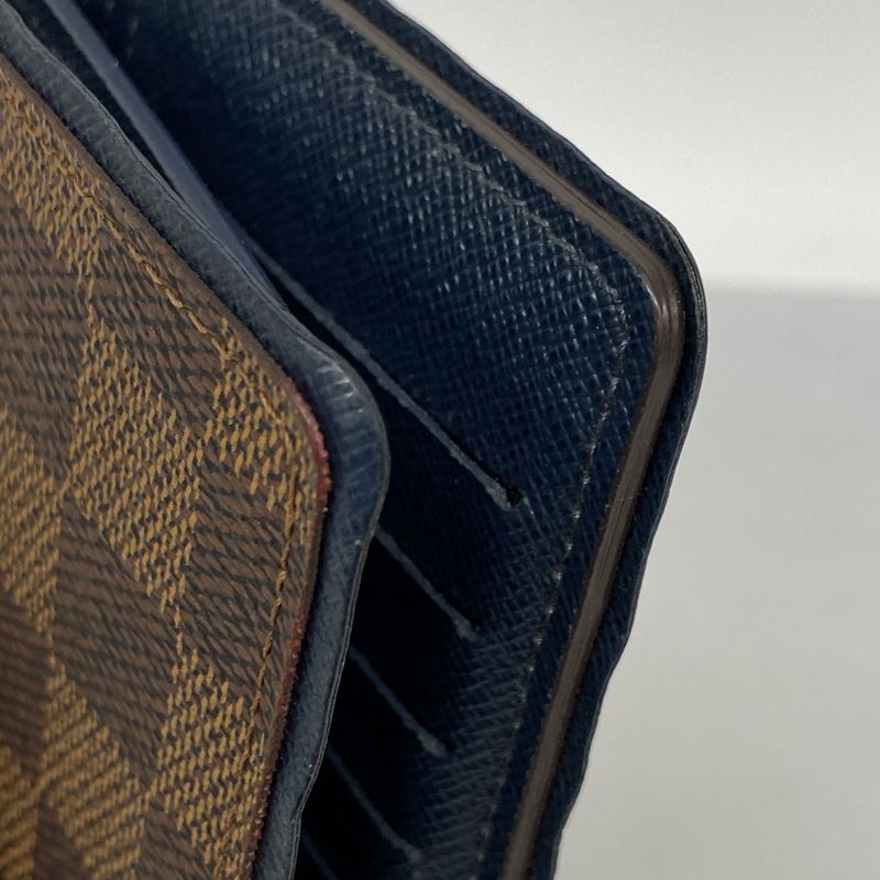 Louis Vuitton Long Wallet Damier Old Shape Portefeuille Brazza N63153 Navy