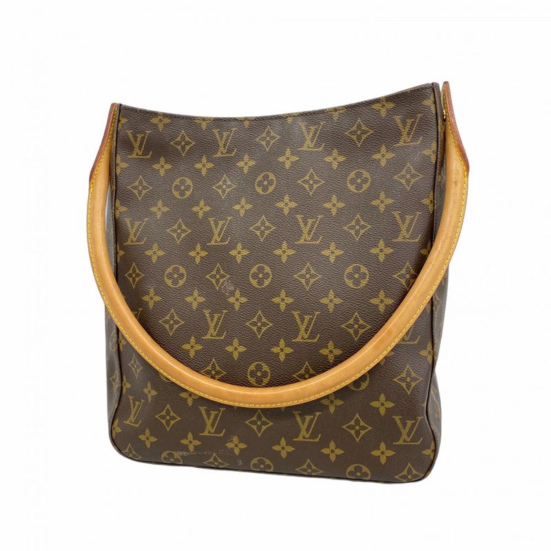 Louis Vuitton Shoulder Bag Monogram Looping GM M51145 Brown Ladies