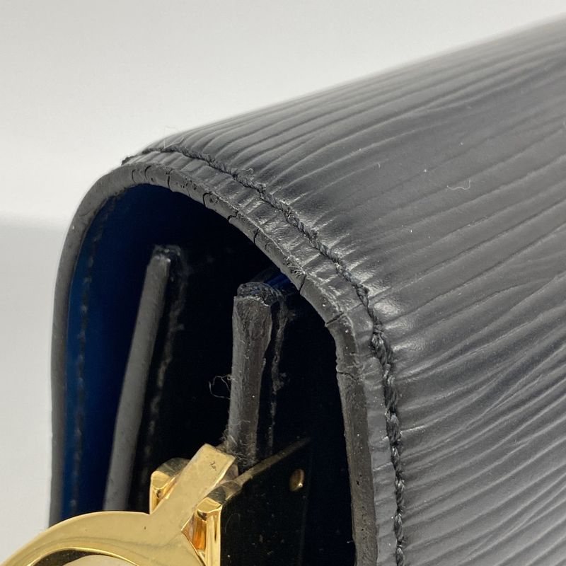 Louis Vuitton Shoulder Bag Epi Free Run M52415 Noir Black Toledo Blue Women's