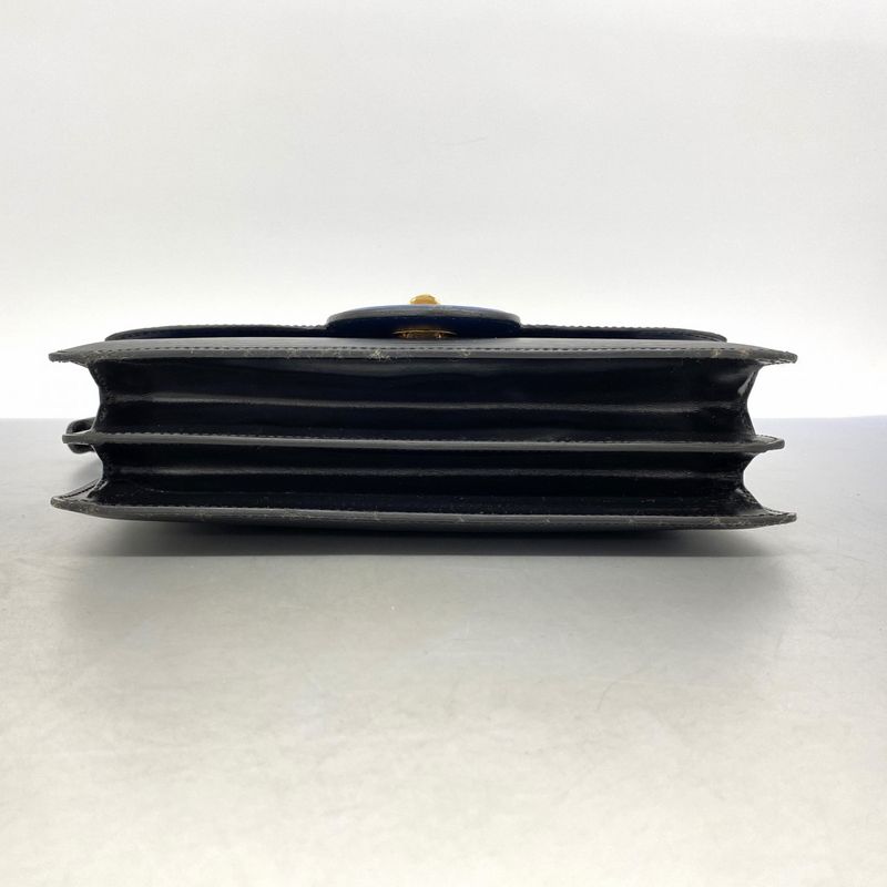 Louis Vuitton Shoulder Bag Epi Free Run M52415 Noir Black Toledo Blue Women's