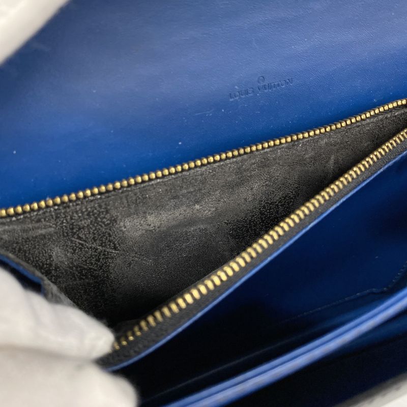 Louis Vuitton Shoulder Bag Epi Free Run M52415 Noir Black Toledo Blue Women's