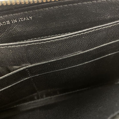 Chanel Long Wallet Matelasse Lambskin Black Silver Hardware Women