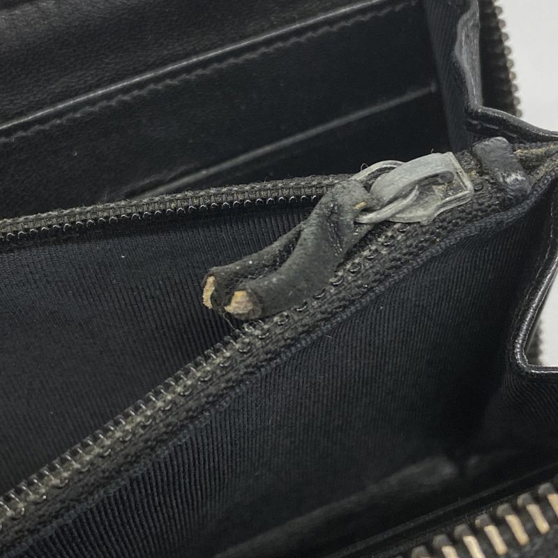 Chanel Long Wallet Matelasse Lambskin Black Silver Hardware Women