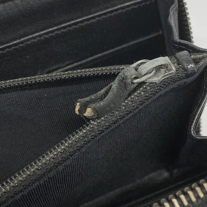 Chanel Long Wallet Matelasse Lambskin Black Silver Hardware Women