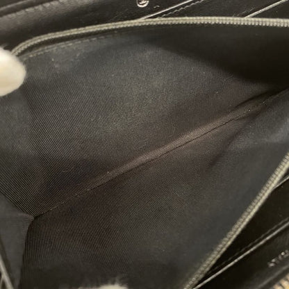 Chanel Long Wallet Matelasse Lambskin Black Silver Hardware Women