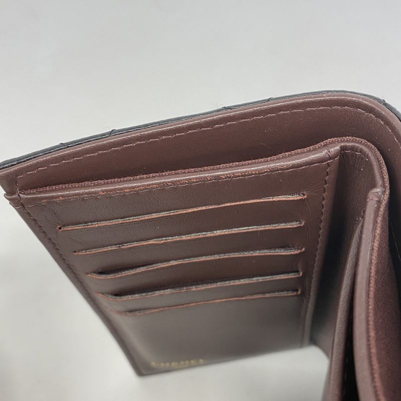 Chanel Trifold Wallet Matelasse Caviar Skin Black Gold Hardware Women