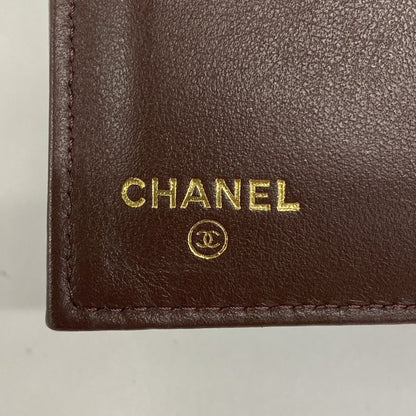 Chanel Trifold Wallet Matelasse Caviar Skin Black Gold Hardware Women