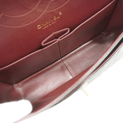 Chanel Shoulder Bag Deca Matelasse Caviar Skin Black Gold Hardware Women