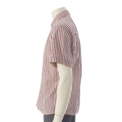 Prada Cotton Striped Short Sleeve Shirt Multicolor M
