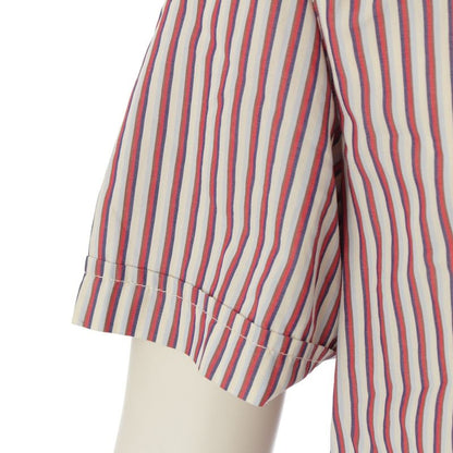 Prada Cotton Striped Short Sleeve Shirt Multicolor M