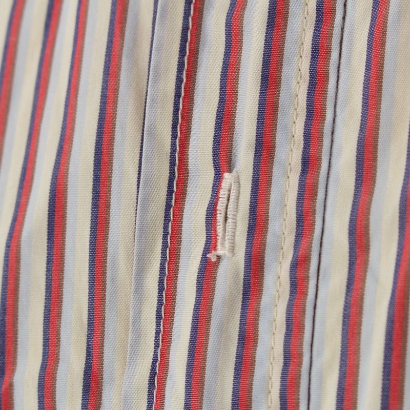 Prada Cotton Striped Short Sleeve Shirt Multicolor M