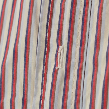 Prada Cotton Striped Short Sleeve Shirt Multicolor M